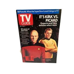 Tv Guide August 31-September 9 1991 Kirk Vs Picard Star Trek 25 Anniversary